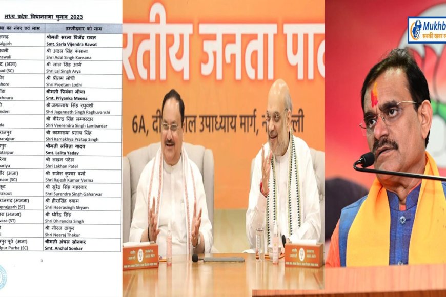 भाजपा का मास्टर स्ट्रोक 39 सीटों पर उम्मीदवारों का ऐलान,दूसरी सूची जल्द होगी जारी