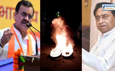 भाजपा और कांग्रेस में धधकी विरोध की ज्वाला,प्रत्याशी चयन में पीसीसी चीफ कमलनाथ के निवास पर प्रदर्शन