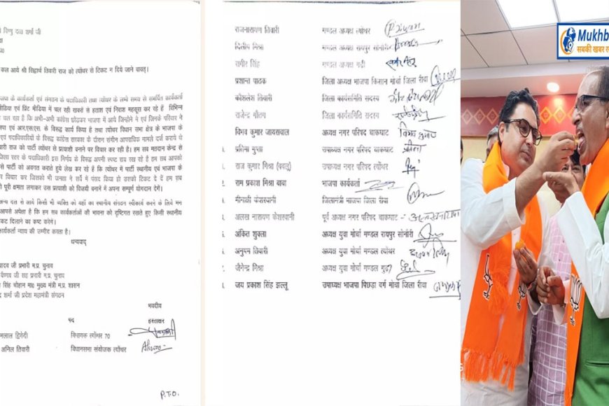 सिद्धार्थ के भाजपा ज्वाइन करते ही त्योंथर भाजपा में विद्रोह,सभी ने स्थानीय उम्मीदवार की उठाई मांग,बात नहीं मानी तो होंगे सामूहिक इस्तीफे
