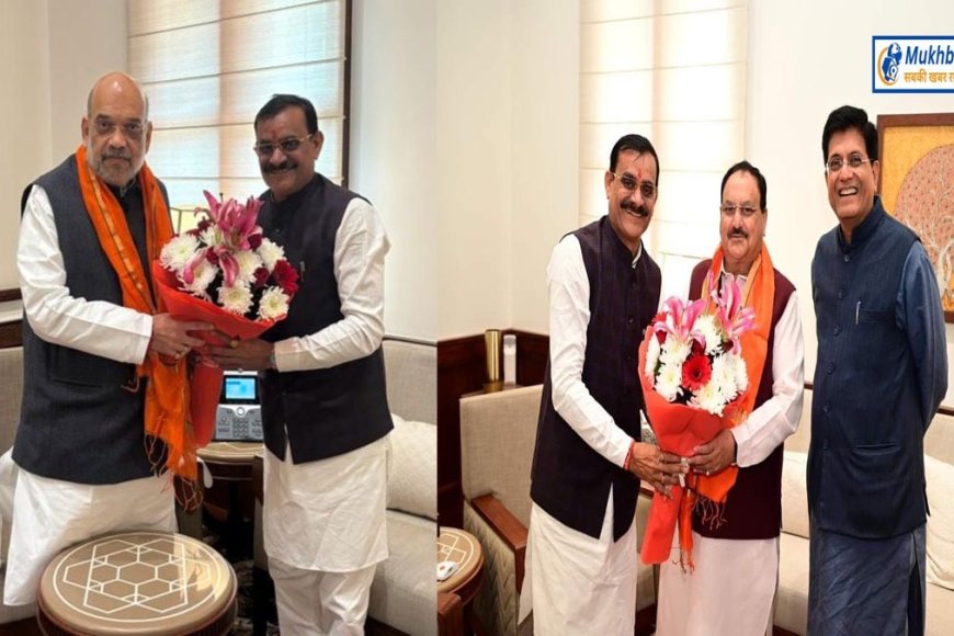 प्रदेश अध्यक्ष वीडी शर्मा ने की राष्ट्रीय अध्यक्ष जेपी नड्डा और अमित शाह से मुलाकात