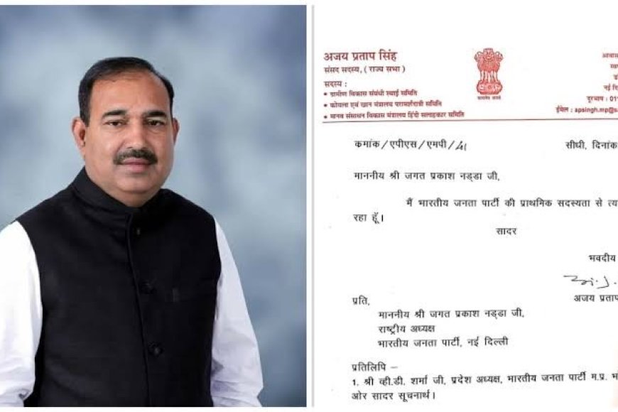 विंध्य में बीजेपी को बड़ा झटका,ठाकुरों ने किया किनारा,भेदभाव के चलते सांसद अजय प्रताप ने छोड़ी पार्टी