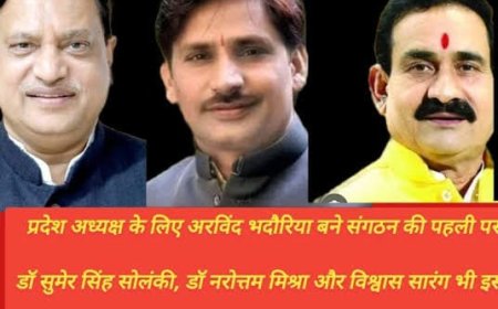 संघ और संगठन की पहली पसंद बने अरविंद भदौरिया,भाजपा में प्रदेश अध्यक्ष बदलने की चर्चा हुई तेज,वीडी शर्मा का बढ़ेगा कद