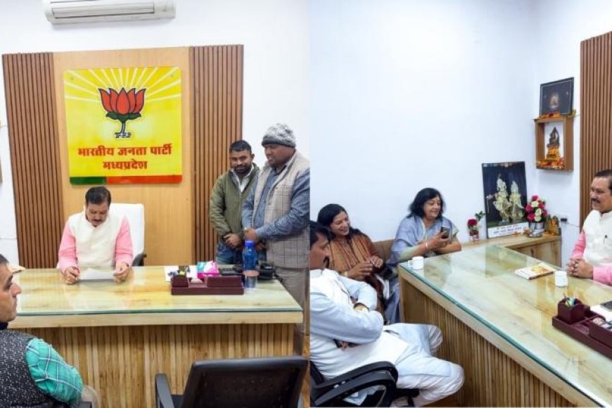 कहीं उल्टा न पड़ जाए भाजपा कार्यालय में मंत्रियों को बैठाने का दांव लगातार बढ़ रही कार्यालय में भीड़