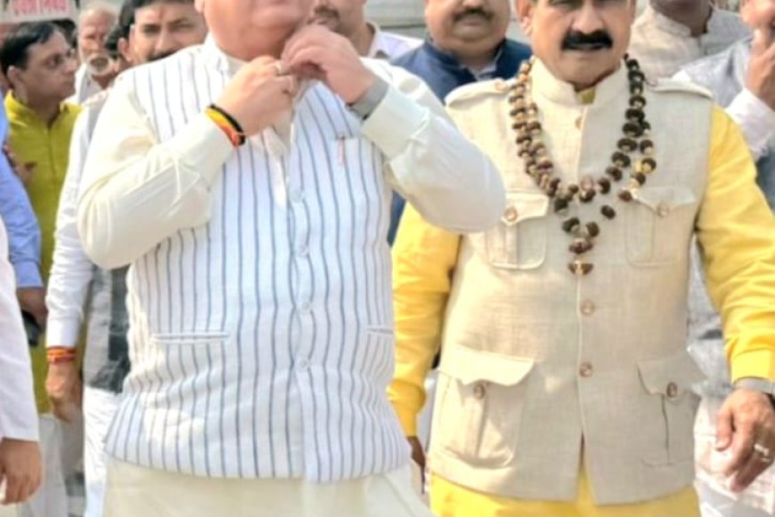 डबरा में नौ दिनों से चल रहे धार्मिक अनुष्ठान का नवग्रहों की प्राण प्रतिष्ठा के साथ पूर्णाहुति से हुआ समापन