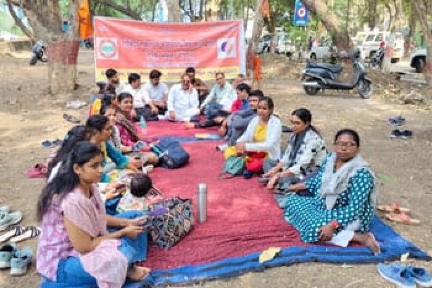 आर-पार के मूड में 32 हजार NHM संविदाकर्मियों की हड़ताल जारी 8 जून को CM हाउस घेरने का करेंगे घेराव